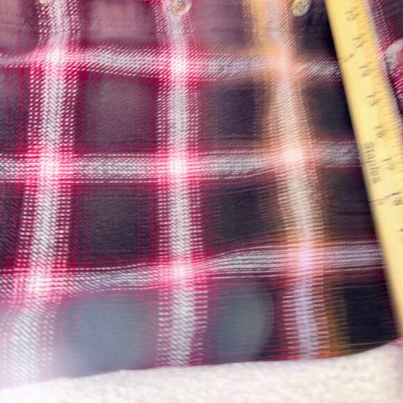 Field & Stream Shirt Mens Large Tall LT Red Black Plaid Flannel Western Cowboy - Picture 4 of 9